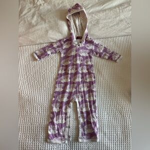 Milkbarn Lavender and hedgehog Kids Footie